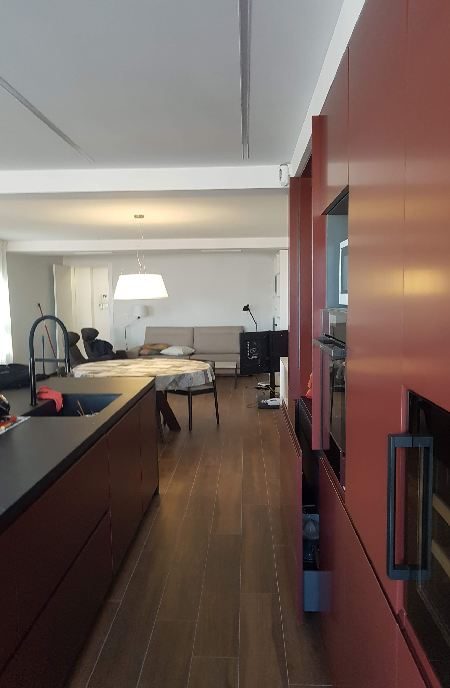 Arquitecto Reforma viviendas, atico en el ensanche visión interior de la cocina